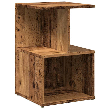 Sängbord 2 st gammalt trä 35x35x55 cm konstruerat trä