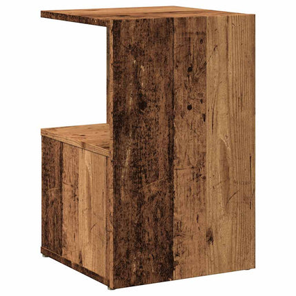 Sängbord 2 st gammalt trä 35x35x55 cm konstruerat trä