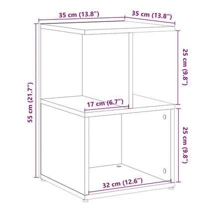 Sängbord 2 st gammalt trä 35x35x55 cm konstruerat trä