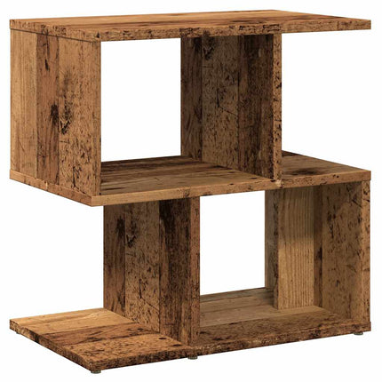 Sängbord 2 st åldrat trä 50x30x51,5 cm konstruerat trä