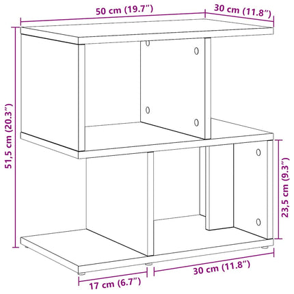 Sängbord 2 st ek 50x30x51,5 cm konstruerat trä