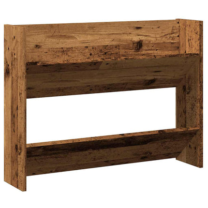 Väggmonterat skoställ åldrat trä 80x18x60 cm konstruerat trä