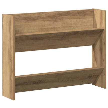 Väggmonterat skoställ artisan ek 80x18x60 cm konstruerat trä