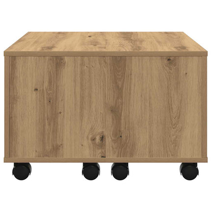 Soffbord artisan ek 60x60x38 cm konstruerat trä