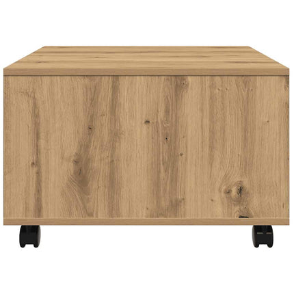 Soffbord artisan ek 60x60x38 cm konstruerat trä