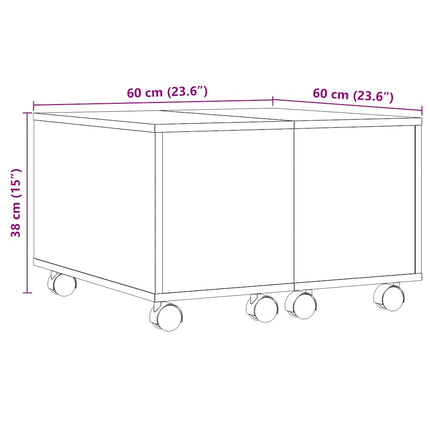 Soffbord 60X60X38 Cm Konstruerat Trä