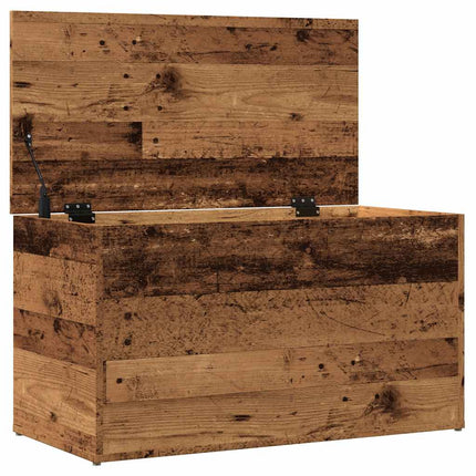 Förvaringskista åldrat trä 84x42x46 cm konstruerat trä