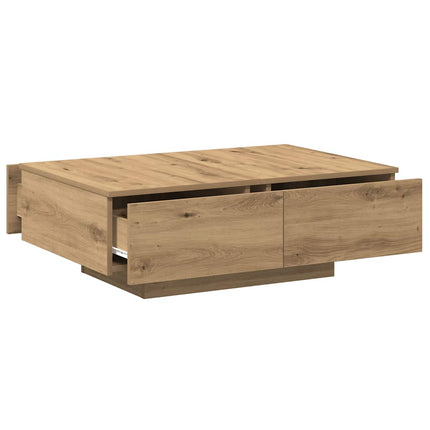 Soffbord artisan ek 90x60x31 cm konstruerat trä