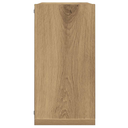 Vägghylla kubformad 2 st artisan ek 30x15x30 cm konstruerat trä
