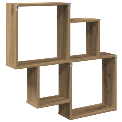 Vägghylla artisan ek 80x15x78,5 cm konstruerat trä