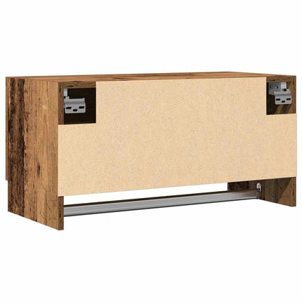 Garderob åldrat trä 70x32,5x35 cm konstruerat trä
