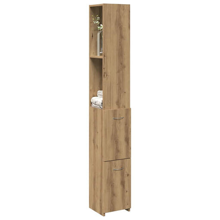 Badrumsskåp ek 25x25x170 cm konstruerat trä