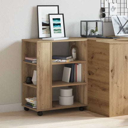 Skåp Med Hjul 60X35X75 Cm Konstruerat Trä