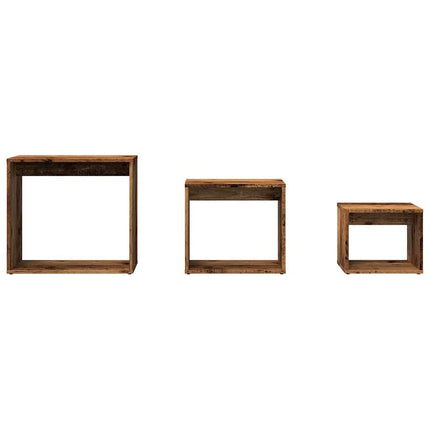 Satsbord 3 St Åldrat Trä Konstruerat Trä