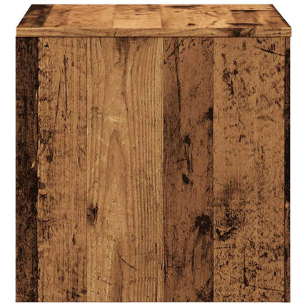 Sidobord 3 St Åldrat Trä Konstruerat Trä