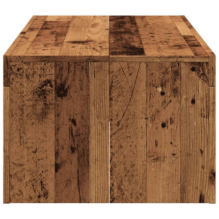 Soffbord åldrat trä 102x50x35 cm konstruerat trä
