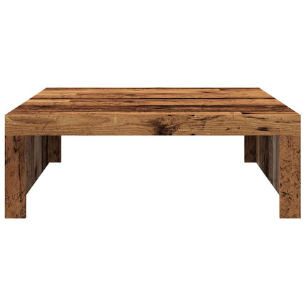 Soffbord åldrat trä 100x100x35 cm konstruerat trä