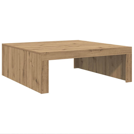 Soffbord artisan ek 100x100x35 cm konstruerat trä