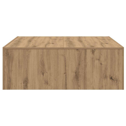 Soffbord artisan ek 100x100x35 cm konstruerat trä