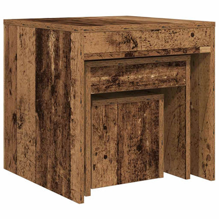 Satsbord 3 St Åldrat Trä Konstruerat Trä