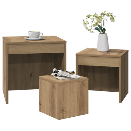 Satsbord 3 St Åldrat Trä Konstruerat Trä