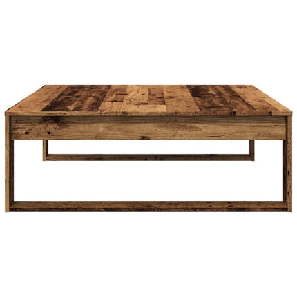 Soffbord åldrat trä 100x100x35 cm konstruerat trä