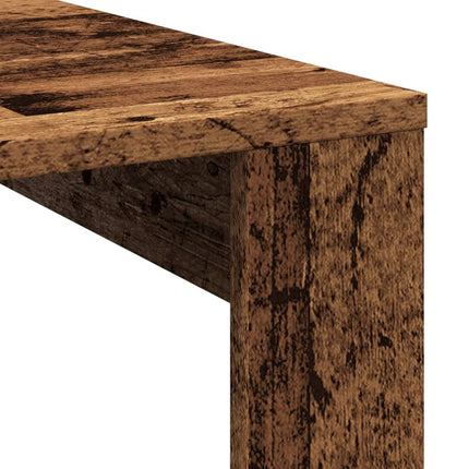 Soffbord åldrat trä 100x100x35 cm konstruerat trä
