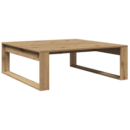 Soffbord artisan ek 100x100x35 cm konstruerat trä