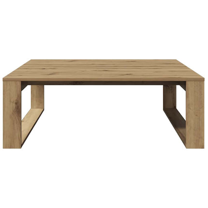 Soffbord artisan ek 100x100x35 cm konstruerat trä