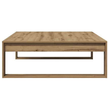 Soffbord artisan ek 100x100x35 cm konstruerat trä