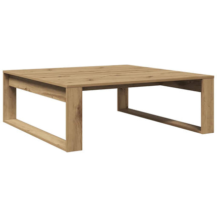 Soffbord artisan ek 100x100x35 cm konstruerat trä