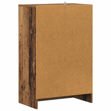 Skoskåp åldrat trä 60x35x92 cm konstruerat trä
