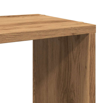 TV-bänk hantverksmässig ek 80x24x32cm konstruerat trä