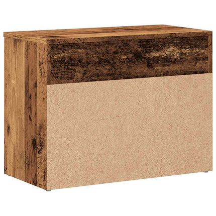 Skobänk åldrat trä 60x30x45 cm konstruerat trä