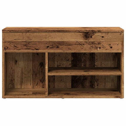 Skobänk åldrat trä 80x30x45 cm konstruerat trä