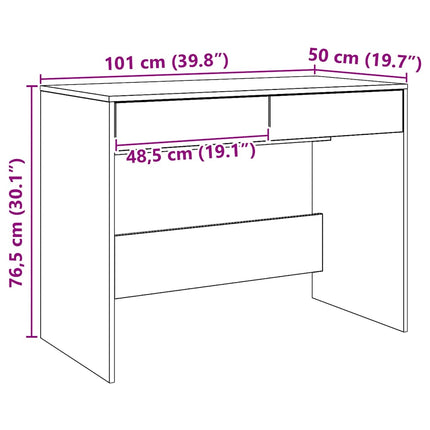 Skrivbord artisan ek 101x50x76,5 cm konstruerat trä