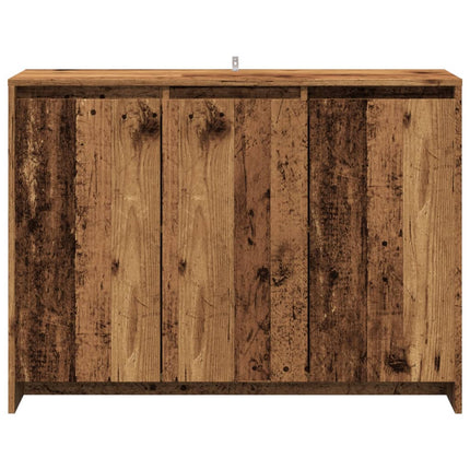 Skänk åldrat trä 102x33x75 cm konstruerat trä