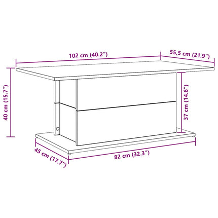 Soffbord 102X55,5X40 Cm Konstruerat Trä
