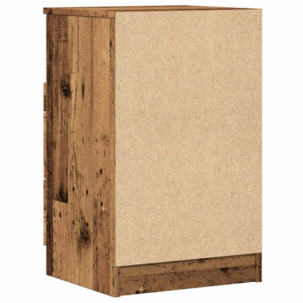 Sängbord 2 st åldrat trä 40x36x65 cm konstruerat trä