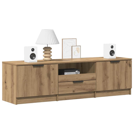 TV-skåp hantverksmässig ek 140x35x40 cm konstruerat trä