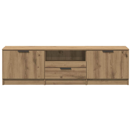 TV-skåp hantverksmässig ek 140x35x40 cm konstruerat trä