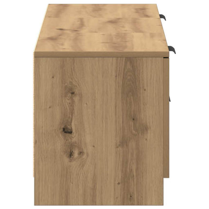 TV-skåp hantverksmässig ek 140x35x40 cm konstruerat trä