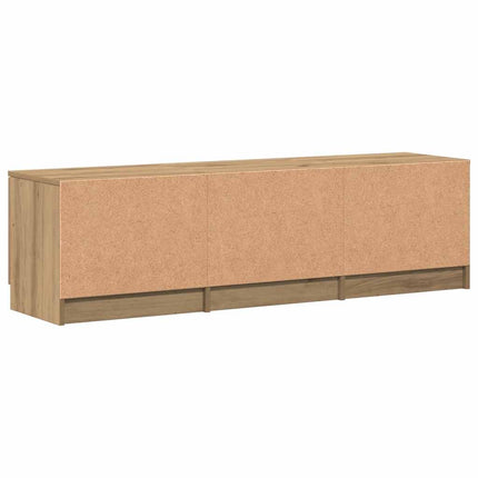 TV-skåp hantverksmässig ek 140x35x40 cm konstruerat trä