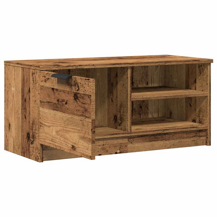 Tv-bänk gammalt trä 80x35x36,5 cm konstruerat trä