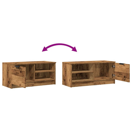 Tv-bänk gammalt trä 80x35x36,5 cm konstruerat trä