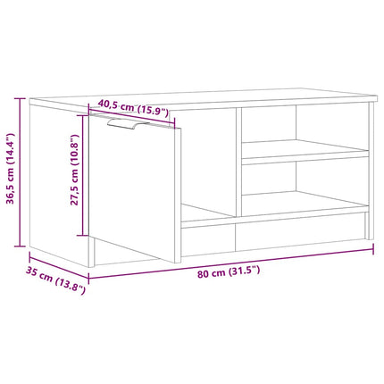 Tv-bänk gammalt trä 80x35x36,5 cm konstruerat trä