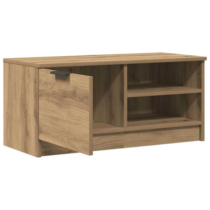 Tv-bänkar 2 st artisan ek 80x35x36,5 cm konstruerat trä