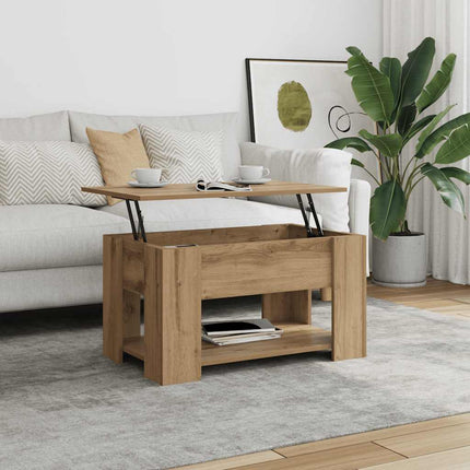 Soffbord hantverksmässig ek 79x49x41 cm konstruerat trä