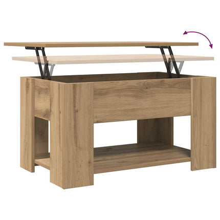 Soffbord hantverksmässig ek 79x49x41 cm konstruerat trä