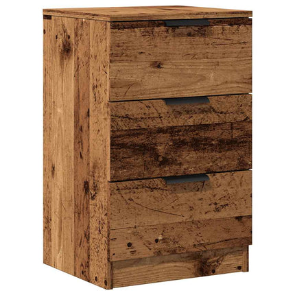 Sängbord vittrat trä 40x36x65 cm konstruerat trä